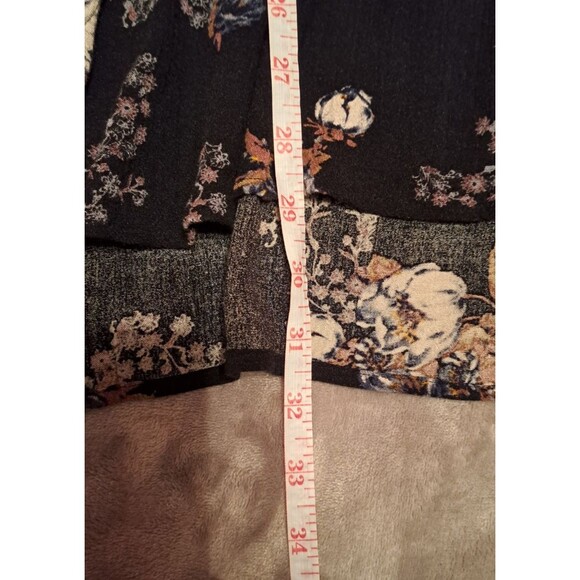 Free People Black Floral Snap Out of it Pull Over Swing Dress Size Small - Picture 12 of 14